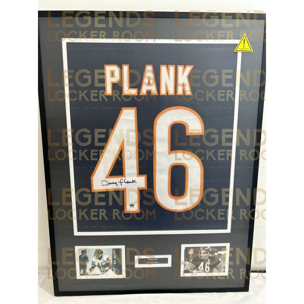 Framed Doug Plank Autographed Jersey (With Certificate of Authenticity)